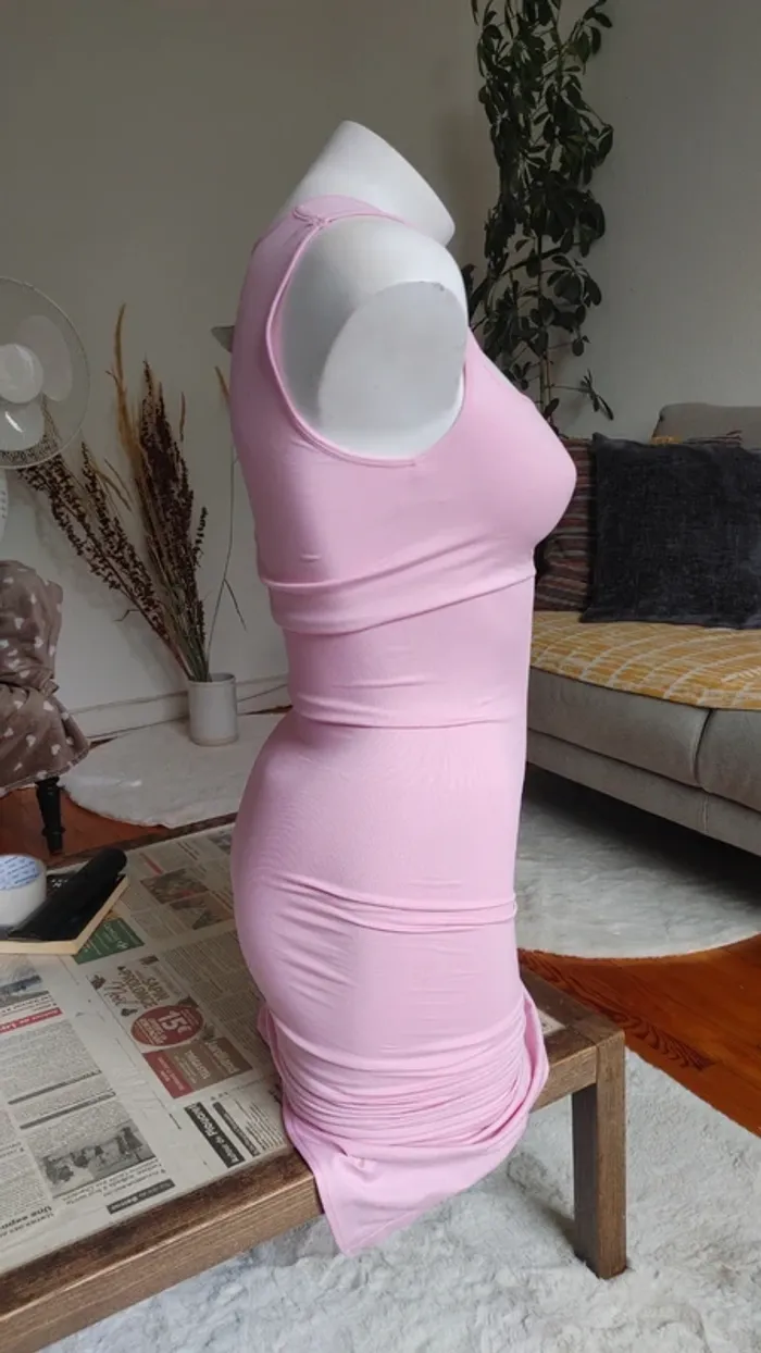 Robe longue sans manche bustier fente - photo numéro 2
