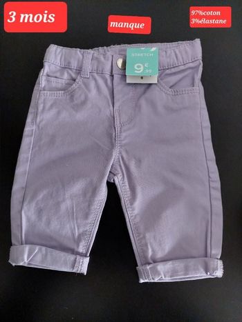 Pantalon et chemisier fille 3 mois