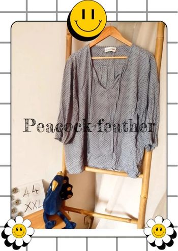 Blouse bleue 3/4 44