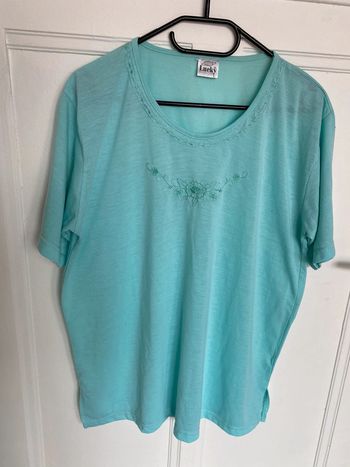 T-shirt manches courtes bleu turquoise