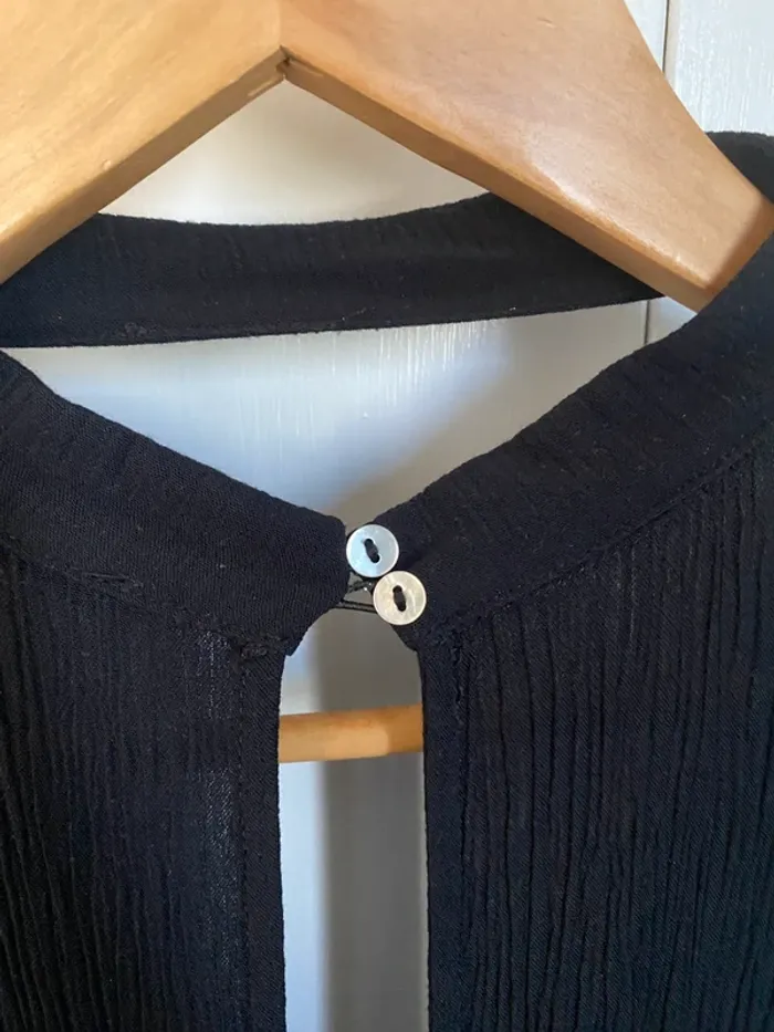 Combishort noir pull&bear nacre ouverture col - photo numéro 3