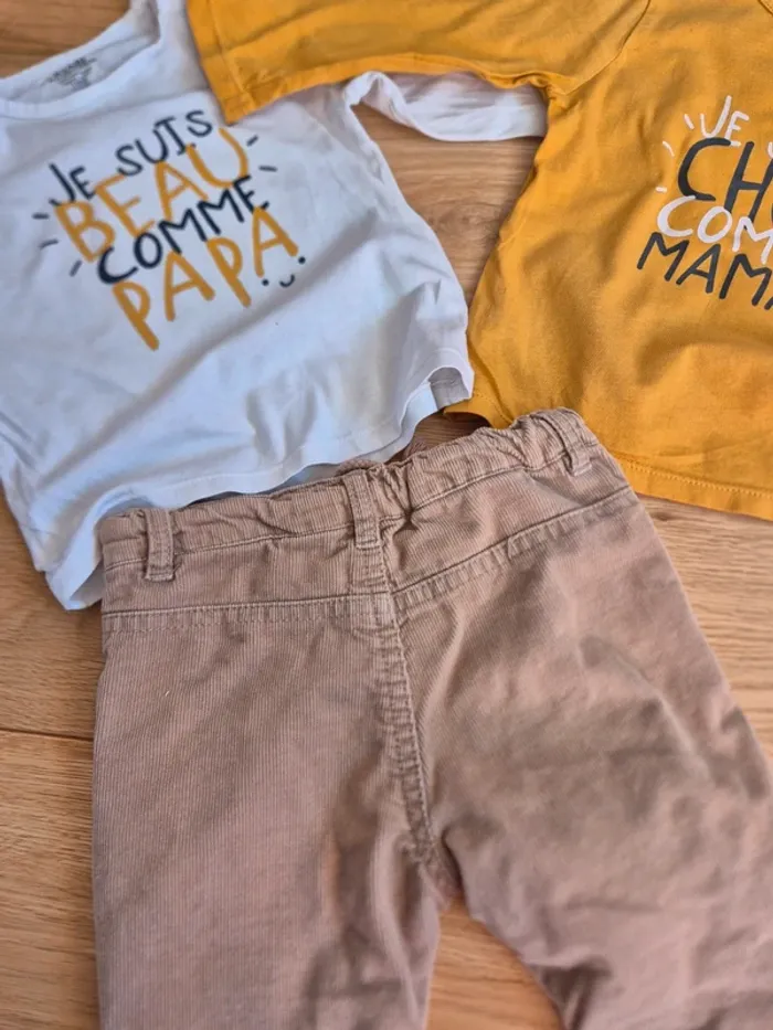 Lot avec un 2 t shirt à manche longue - photo numéro 2