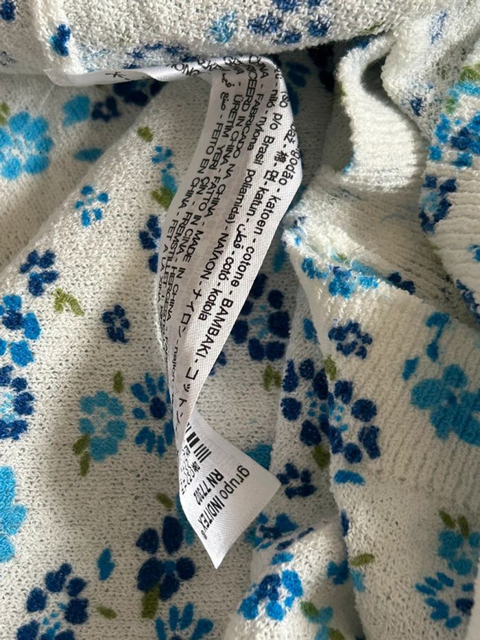 Haut blanc et fleurie neuve à manches courtes Zara taille S - photo numéro 14