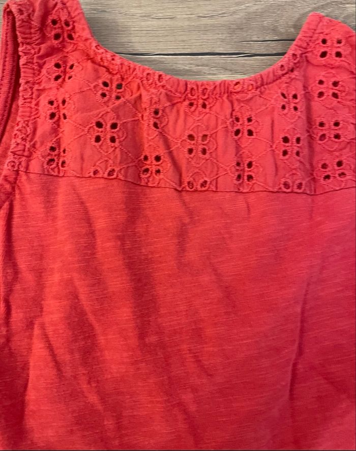 T-Shirt-Débardeur Rouge Fille Taille 2 ans - photo numéro 3