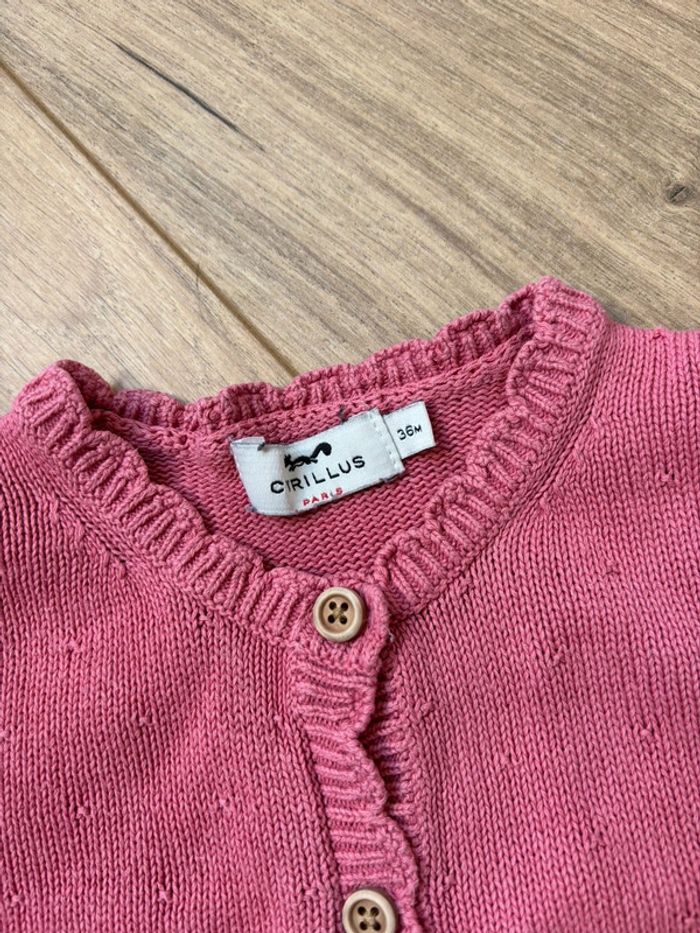 Gilet en maille rose cyrillus - photo numéro 2