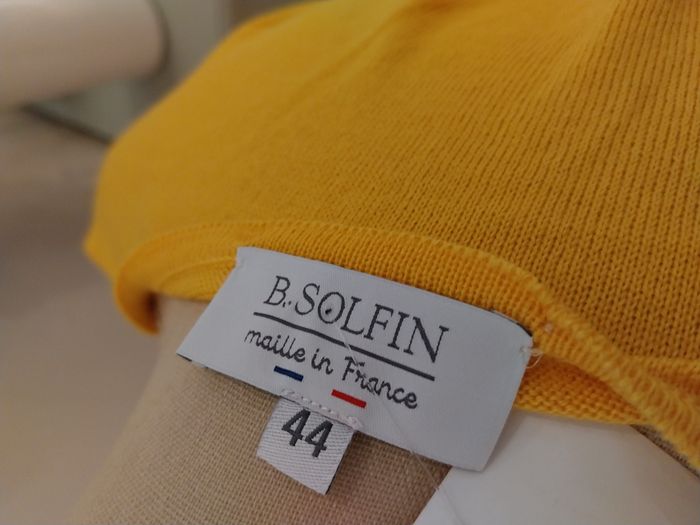 pull léger jaune neuf bernard solfin - photo numéro 3