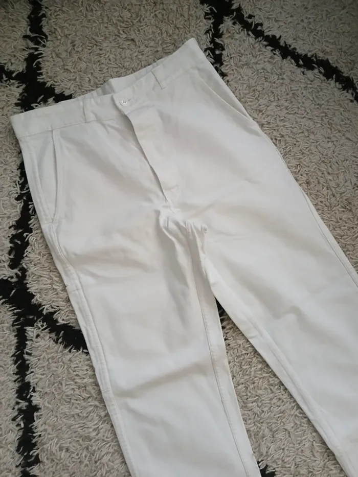 Pantalon de Travail blanc Sanfor Taille 40🌿🌈 - photo numéro 3