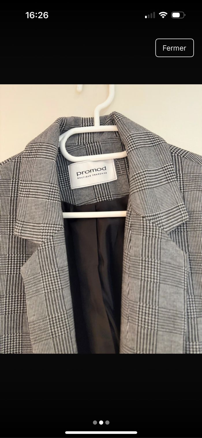 Veste blazer à carreaux promod - photo numéro 2