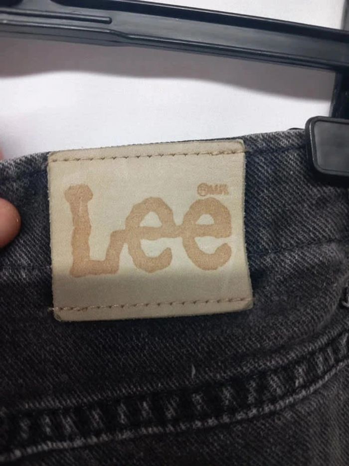 Jeans taille haute Lee Noir en coton - photo numéro 3