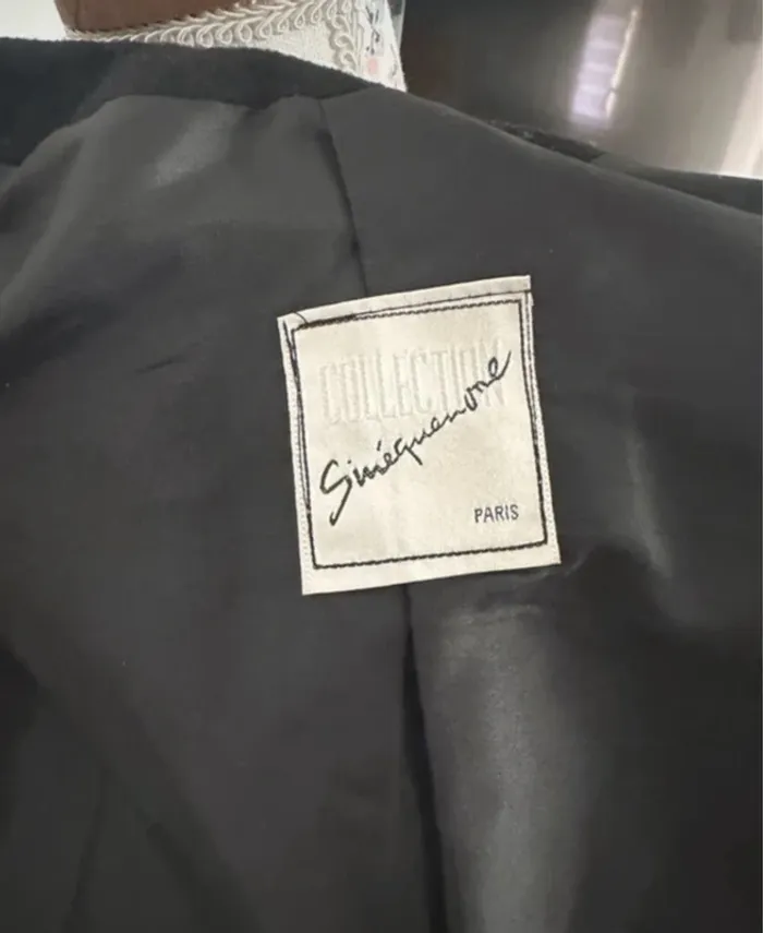 Sinéquanone veste noire avec col amovible vintage - photo numéro 3