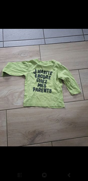 T-shirt bébé rigolo 12 mois