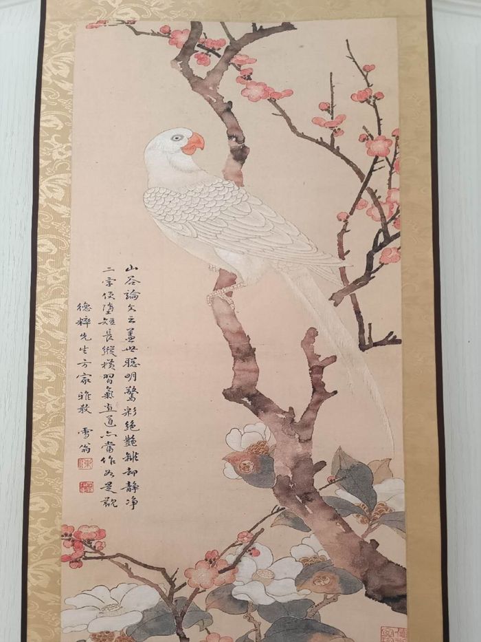 Tableau Peinture chinoise oiseaux et fleur - photo numéro 3