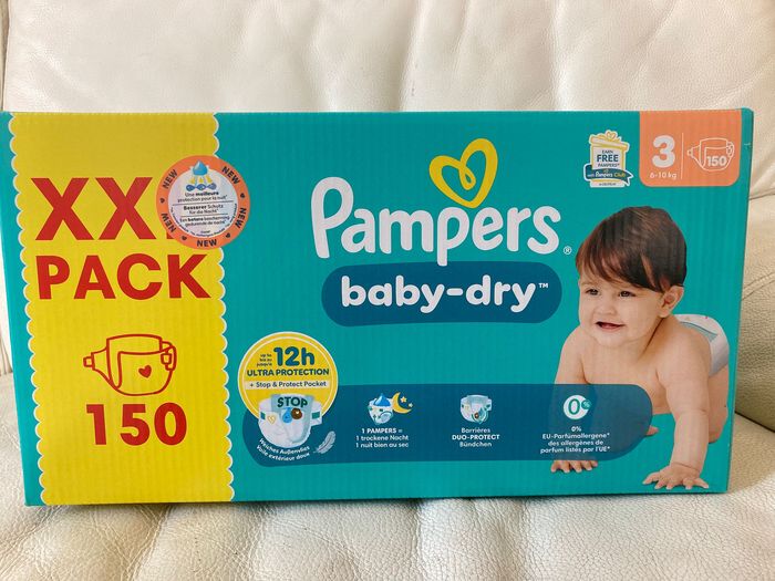 Pack XXL 150 Couches Pampers Baby Dry Taille 3 (6-10 kg) - photo numéro 2