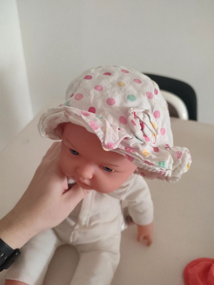 Chapeau blanc a pois - photo numéro 2