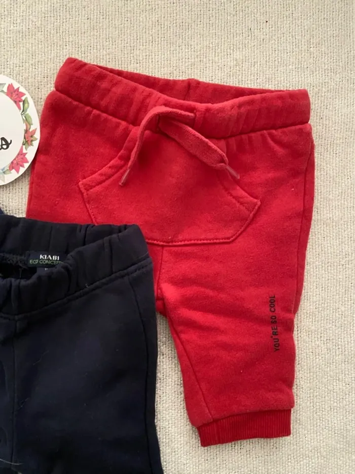 Lot 3 pantalons jogging taille 1 mois - photo numéro 4