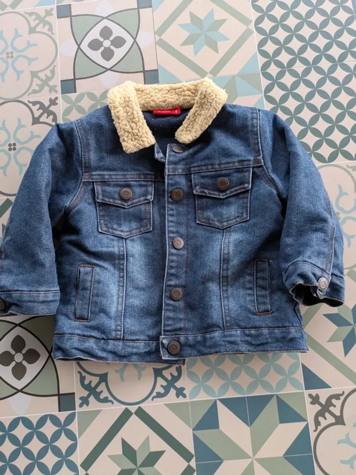Blouson jean garçon 18 mois - photo numéro 2