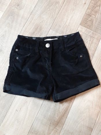 Short en velours fille noir 4 ans neuf