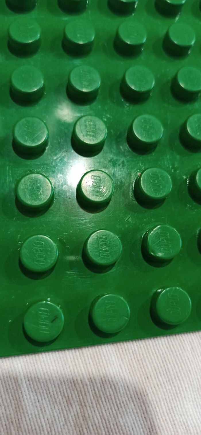 Plaque de base décor lego duplo verte - photo numéro 2