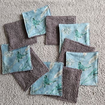 10 lingettes lavables 12x12 cm 