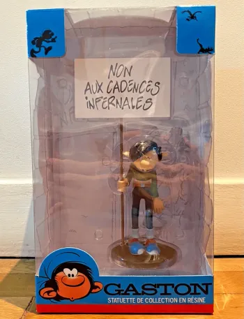 Gaston Lagaffe - Pancarte "Non aux cadences infernales" - Collectoys Plastoy