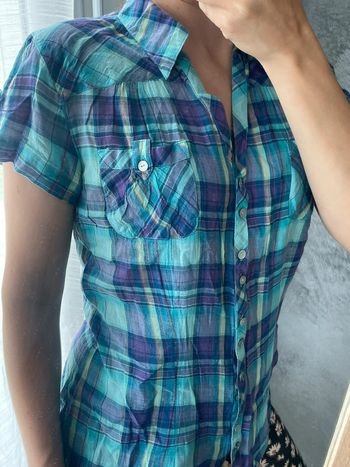 Chemise bleu femme