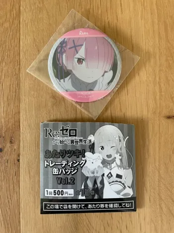 Re:Zero - Badge métal Ram 7 cm - Ataritsuki Trading Can Badge Vol.2