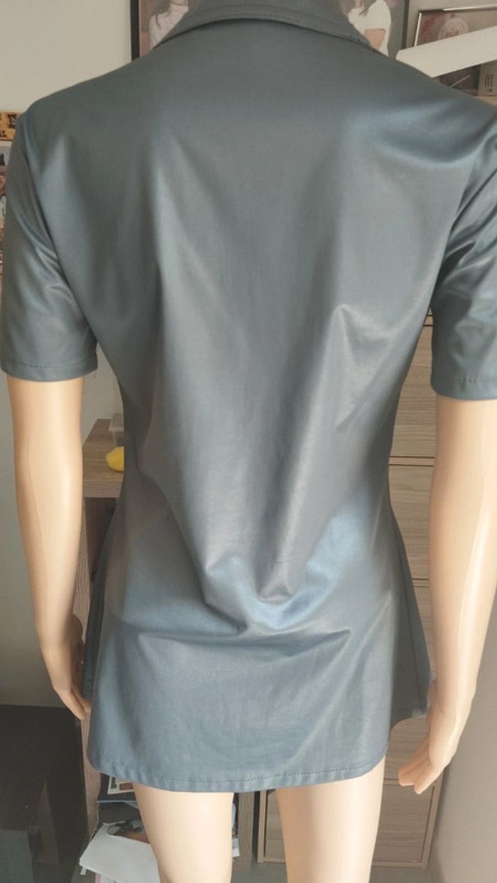 Top haut tunique gris femme taille 36 - photo numéro 12