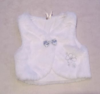 Gilet/veste sans manches tout doux fille - 12 mois
