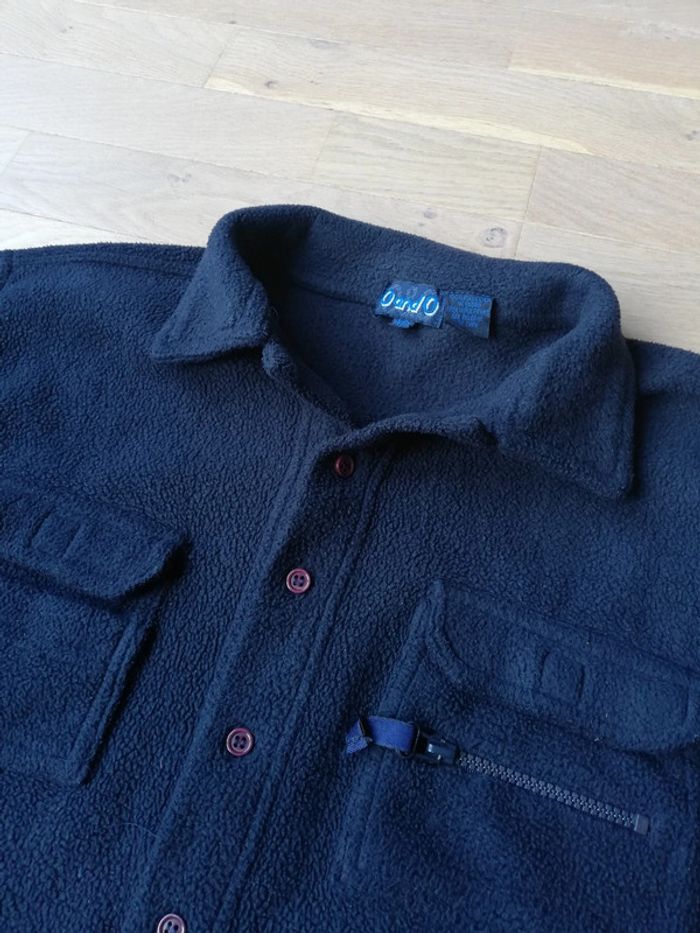 Chemise enfant vintage O and O polaire sherpa bleu marine taille 10 ans - photo numéro 3