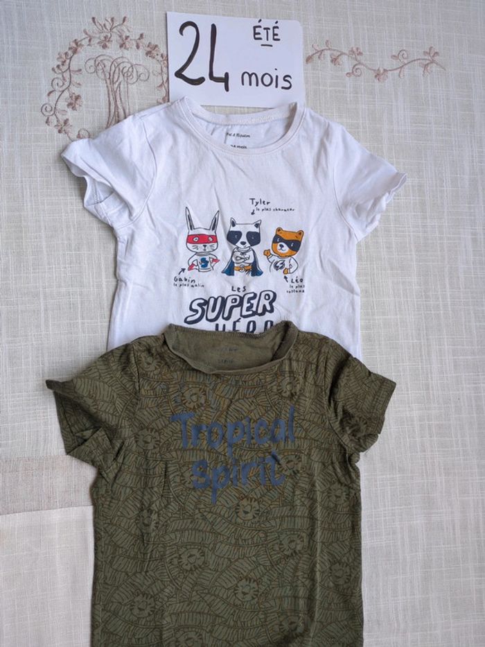Lot de deux t-shirt manches courtes Pat&Ripaton 24 mois