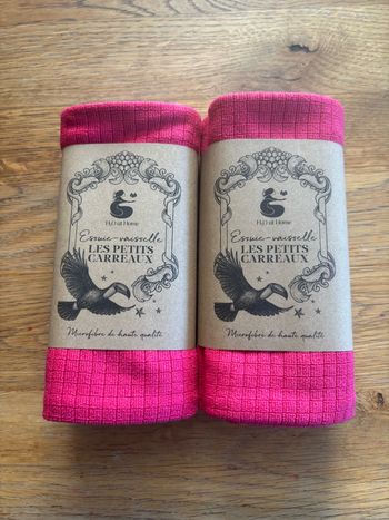 2 torchons petits carreaux  H2o neuf