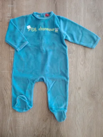 Pyjama velours 1 pièce