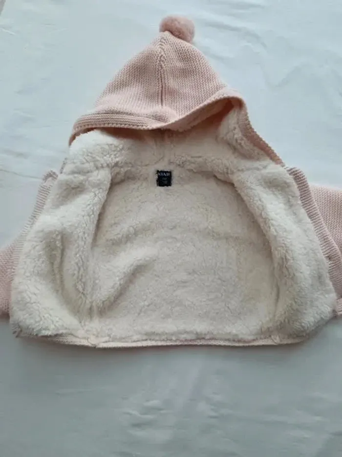 Gilet maille fourré Kiabi 1 mois - photo numéro 3