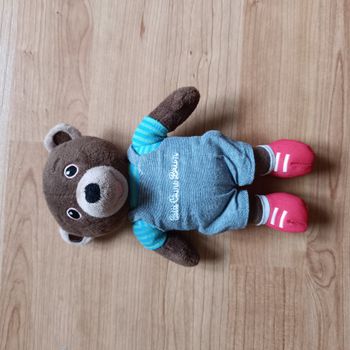 Peluche/doudou petit ours brun