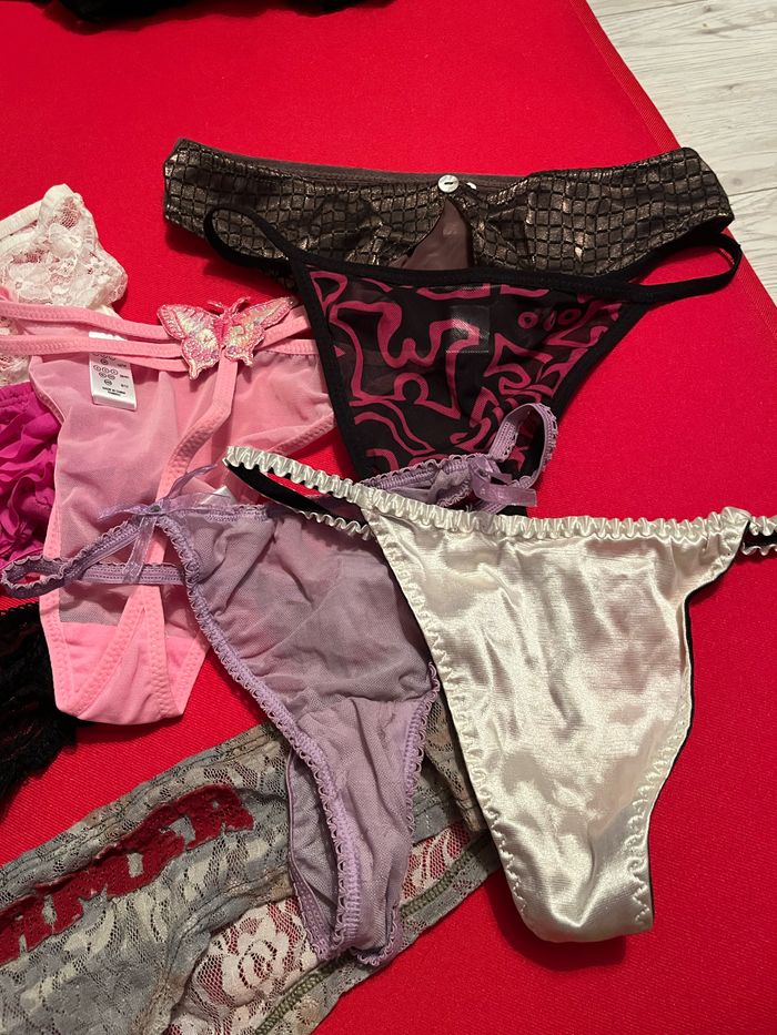 Lot de 9 strings culottes tangas sous vêtements femme L 40 - photo numéro 3
