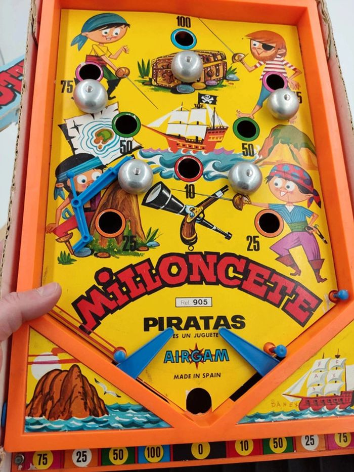 Flipper en boîte vintage Milloncette réf 905 piratas airgam - photo numéro 12
