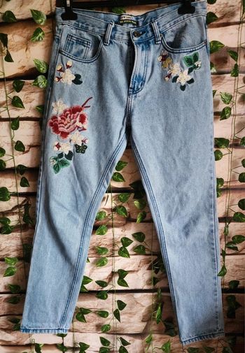 🌸Jeans Fleurie Taille 38🌸