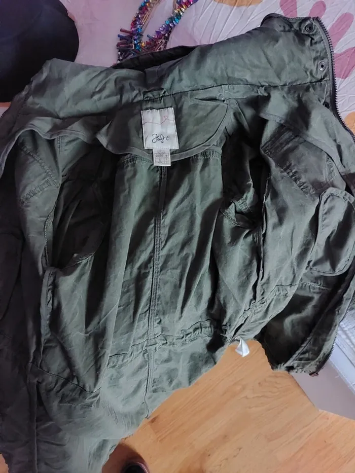 Parka non doublée kaki en coton - photo numéro 13
