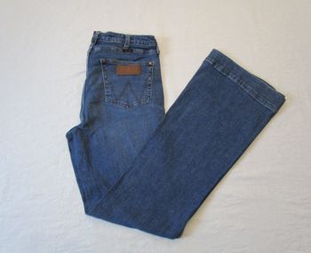 Jean femme Wrangler coupe Bootcut Flare High Rise Taille 40 W30 L34 Bleu stone (J270)