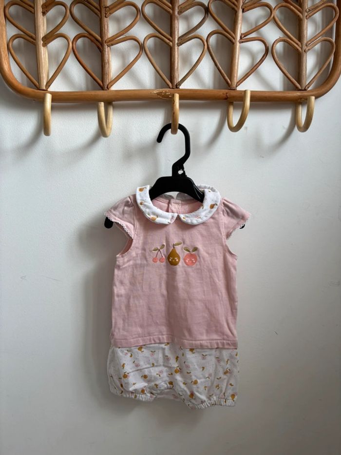 Pyjama été rose fruits Sergent Major 3 mois
