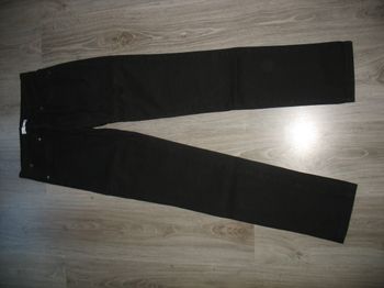 PANTALON DROIT NOIR "CACHE CACHE" - TAILLE 38 - N°03