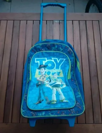 Cartable à roulettes toy story , buzz l'éclair et woody