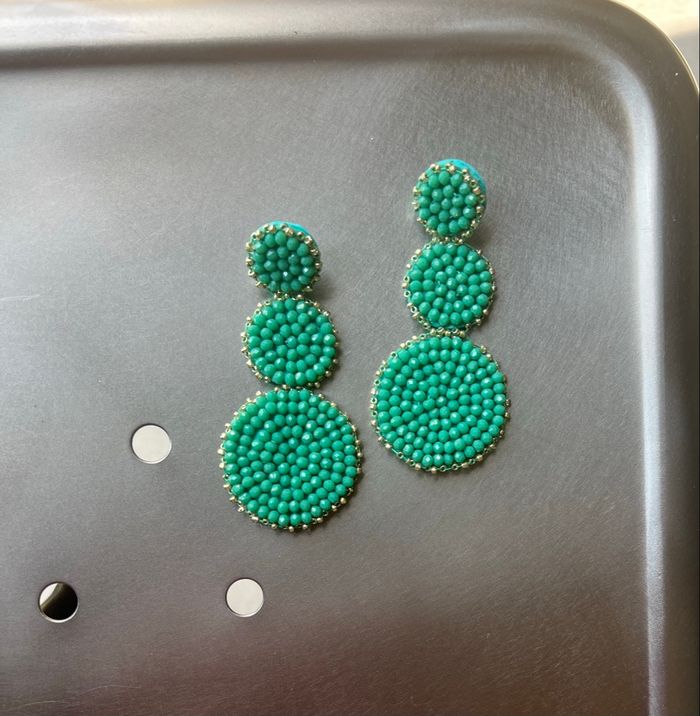 Boucles d’oreilles bohème en perles vertes - photo numéro 2