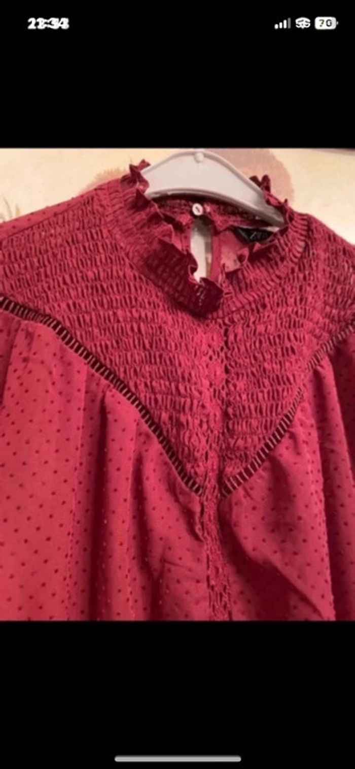 Blouse style victorienne Zara taille vrai L - photo numéro 2