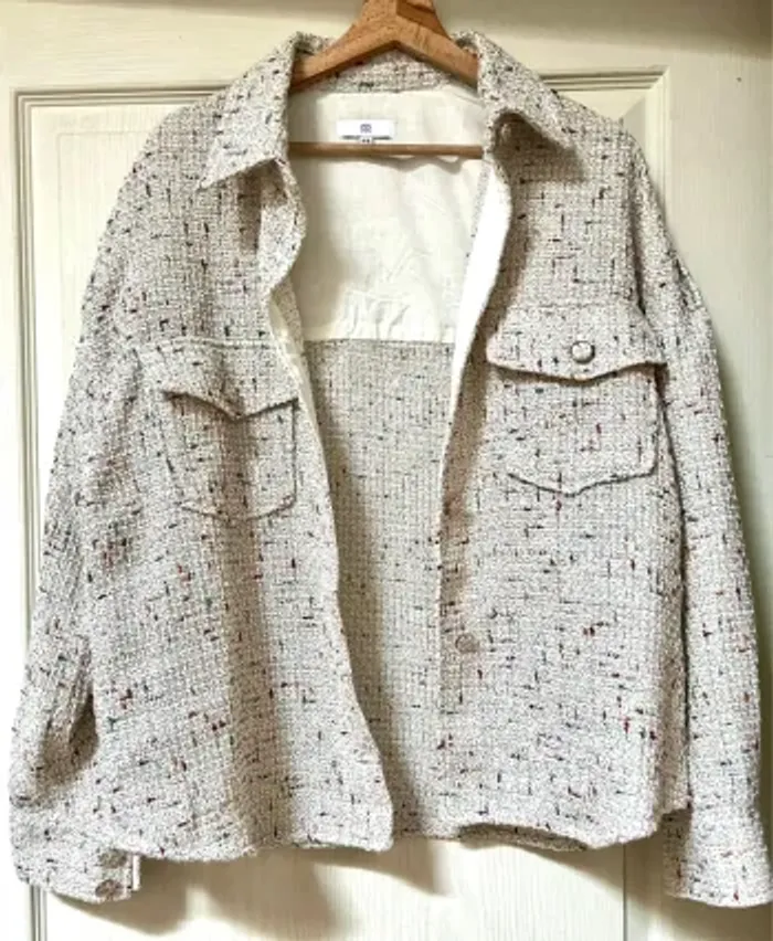 Veste chemise aspect tweed - neuve jamais portée - photo numéro 4