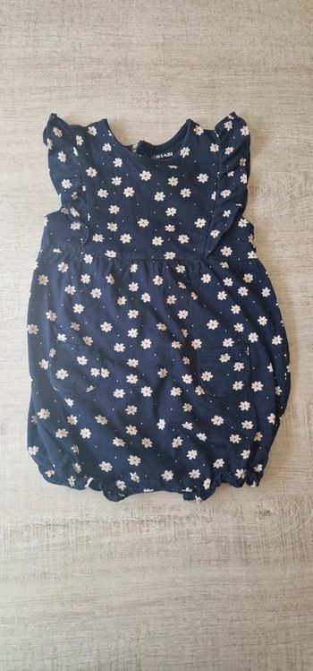 Combi bleu marine fleur 36 mois kiabi