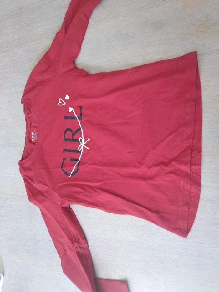 Tee-shirt rouge GIRL 6 ans - photo numéro 2
