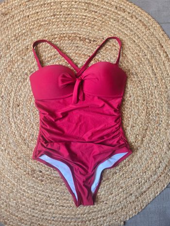 Maillot de bain pin-up rouge bordeaux taille S