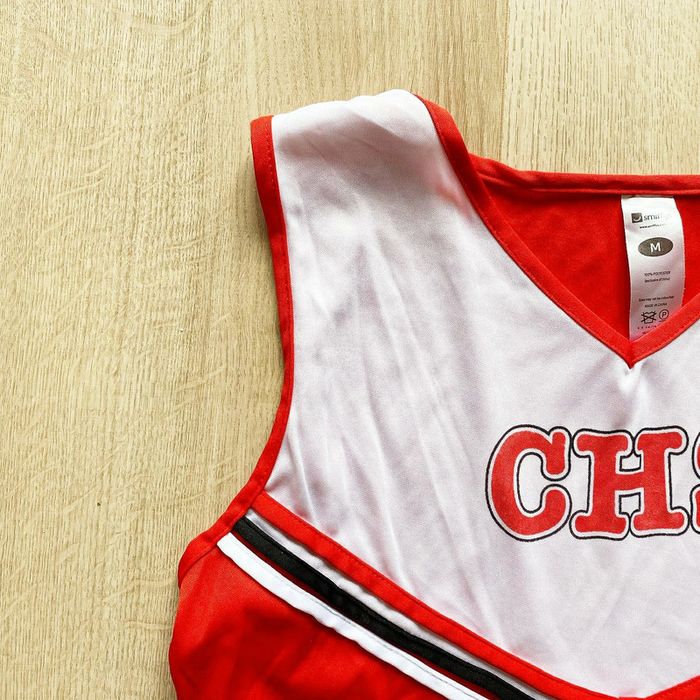 Smiffys Tenue de Pom-Pom Girl Femme Exclusive US Cheerleaders Sportwear Rouge (Taille M) - photo numéro 7