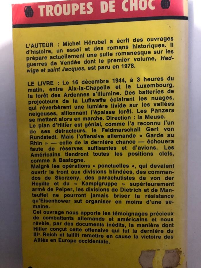 Livre La bataille des Ardennes Michel Herubel - photo numéro 2